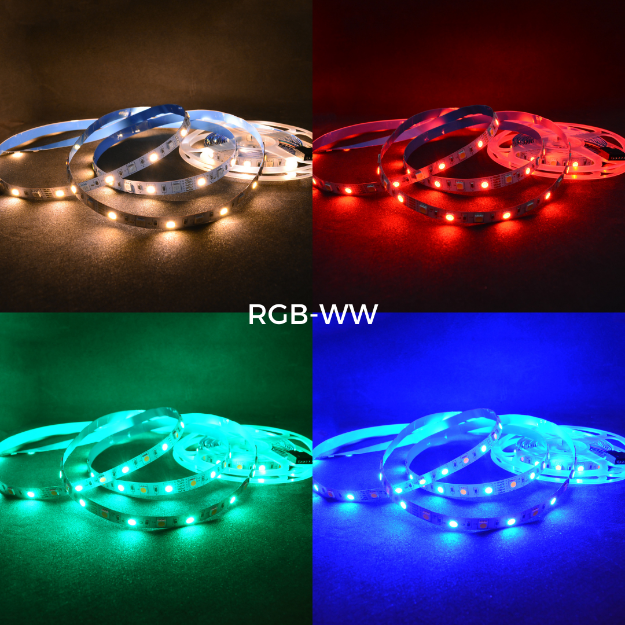 LED Strip Light RGBWW 5050 | 16 Color 40 Key Remote Control