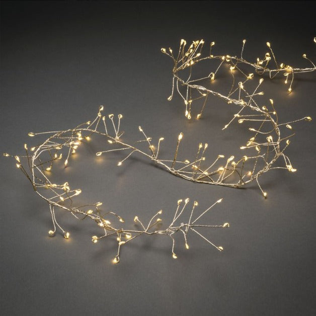 Cluster Copper Wire LED Fairy String Lights - 3AA Battery Operated | Warm White