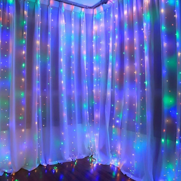 Fairy Curtain Lights | 8 Function Light Mode 220V Plug - Multi Color