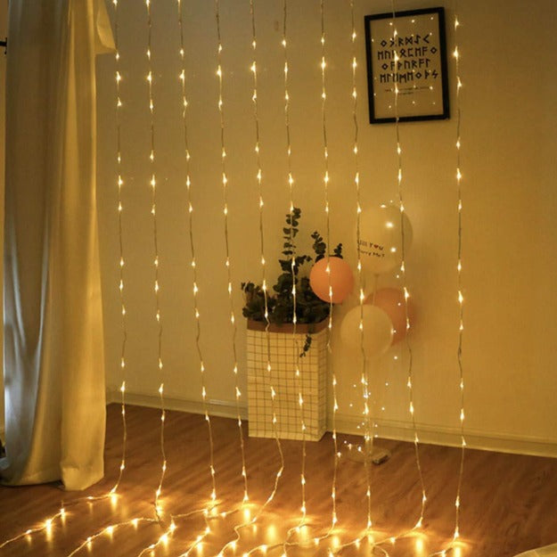 LED Waterfall Curtain Lights | Warm White