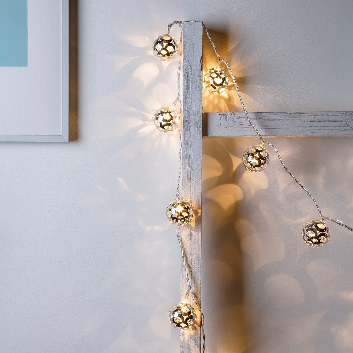 Set of 3 Metal String Lights 3 Meter 16 drops