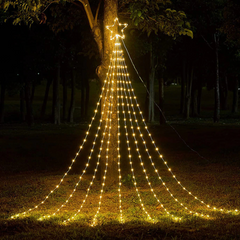 Star with 9 String Lights Christmas Tree Decoration | Warm White LED