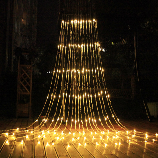 LED Waterfall Curtain Lights | Warm White