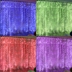 Copper Wire Fairy LED Curtain Lights - 16 Color Changing RGB | USB Operated