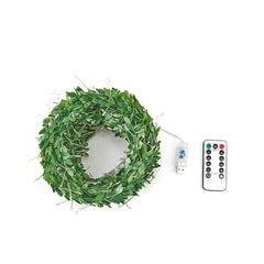 3x1M 300 LED Artificial Plant Green Leaf Curtain String Light USB 8 Modes Christmas wedding Fairy Lights