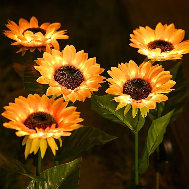 Solar Rechargeable LED Sunflower