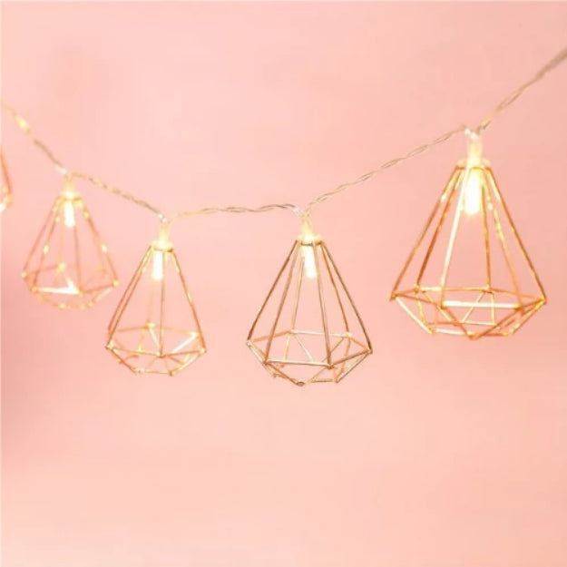 Diamond String Lights - Rose Gold