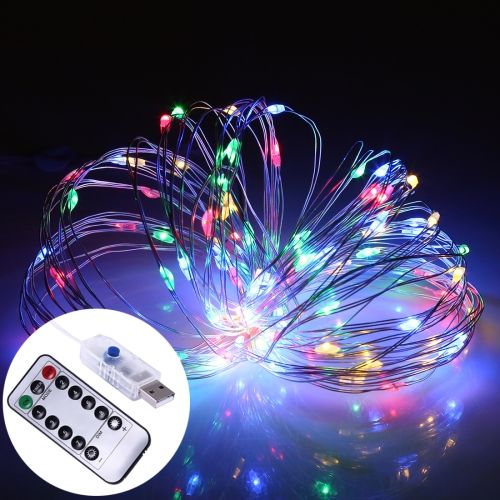 Copper Wire Fairy LED String Lights - USB Operated | 8 Function Remote Control | Multi