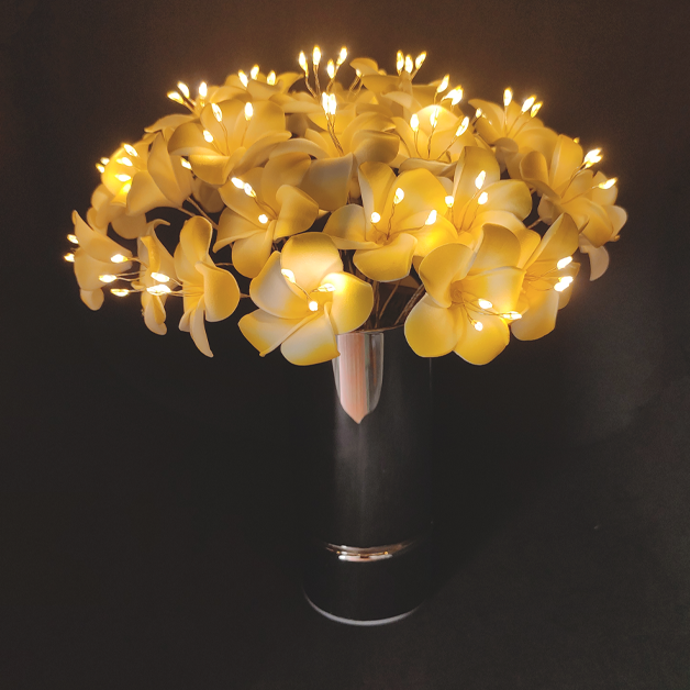 Flower Bouquet | Copper Wire Fairy LED String Lights - 8 Function Remote Control | IP44 Waterproof | Warm White