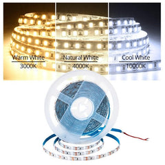 LED Strip Lights - 12V - 2835 SMD LED 120 LEDs Per Meter - Natural White 4000K 5m