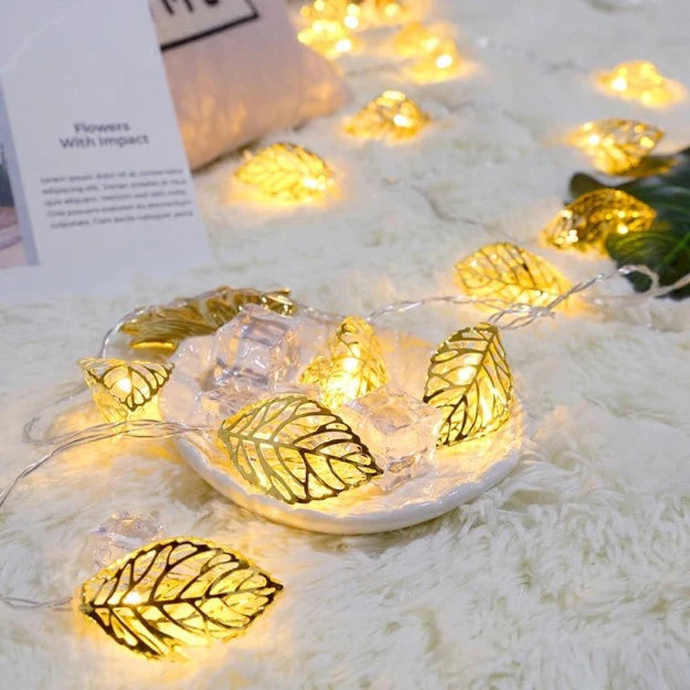 Set of 3 Metal warm white string light combos for diwali, christmas, new year