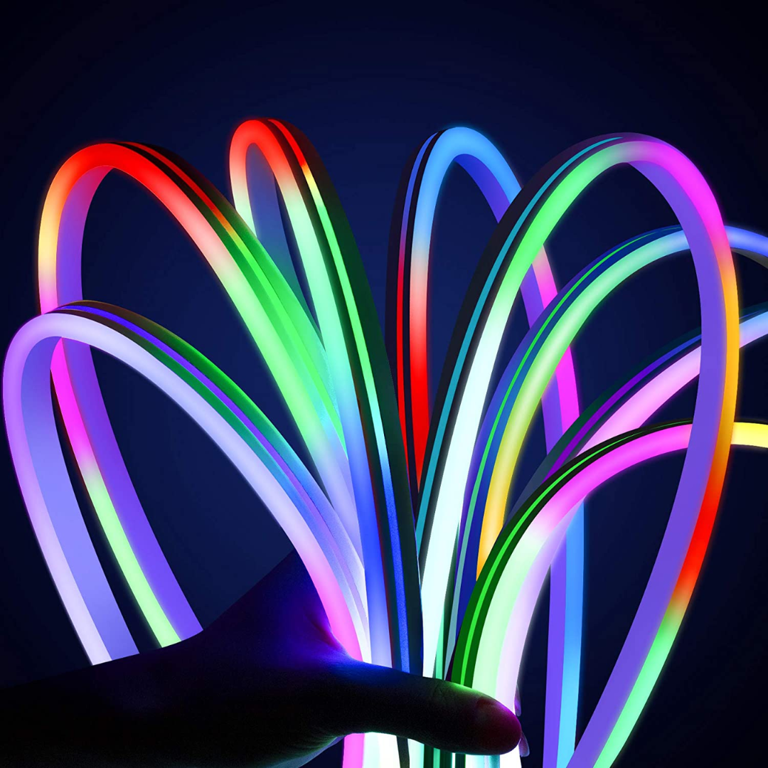 Smart RGBIC Neon Flex LED Strip Lights | Multicolor Chasing Dream Color IP67 Waterproof