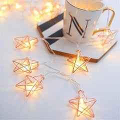 Star String Lights - Rose Gold