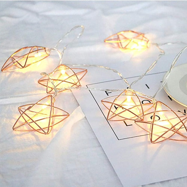 Star String Lights - Rose Gold