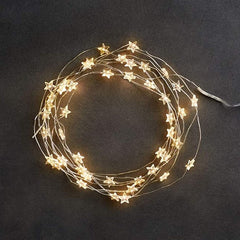 Copper Wire Fairy LED String Lights - Star